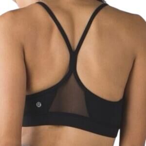 Lululemon Flow Y Bra IV Racerback Full-On Luxtreme Sweat-Wicking Black 4